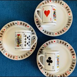 Vintage Playing Cards Mugs & Plates